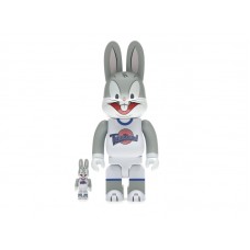 Bearbrick x Space Jam Rabbrick Bugs Bunny 100% & 400% Set Grey