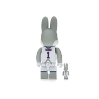 Bearbrick x Space Jam Rabbrick Bugs Bunny 100% & 400% Set Grey
