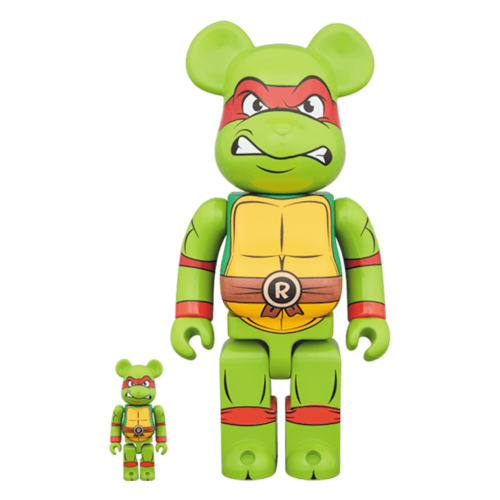Оригинальный набор фигурок Bearbrick Raphael 100% & 400% Set Green - 7см и 28см