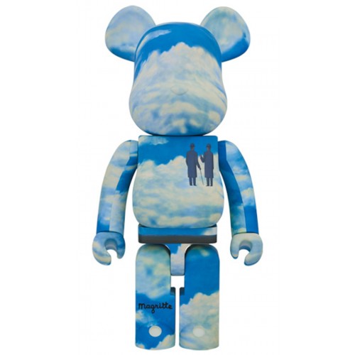 Оригинальная большая фигурка Bearbrick Rene Magritte "La Reconaissance Infine 1963/The Castle of the Pyrenees" 1000% - 70см