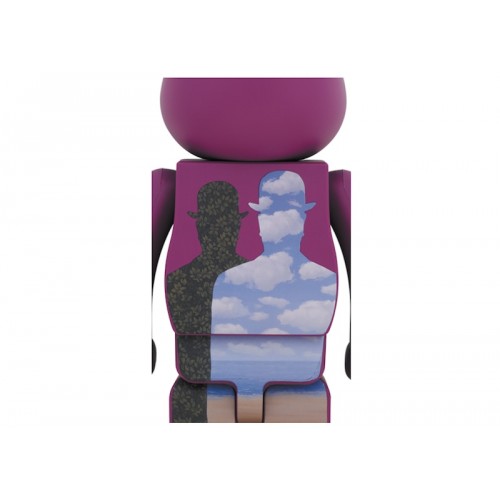 Оригинальная большая фигурка Bearbrick René Magritte (Loiseau de ciel 1965/La belle societe 1965) 1000% - 70см