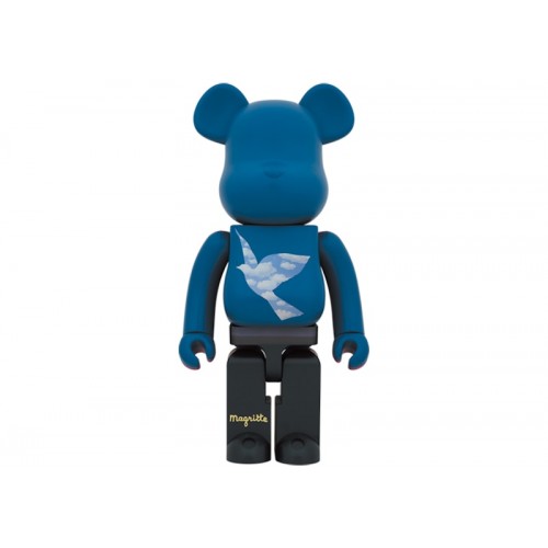 Оригинальная большая фигурка Bearbrick René Magritte (Loiseau de ciel 1965/La belle societe 1965) 1000% - 70см