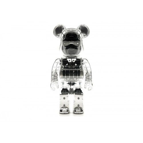 Оригинальная фигурка Bearbrick Rinaro Audio 400% Portable Speaker Clear - 28см