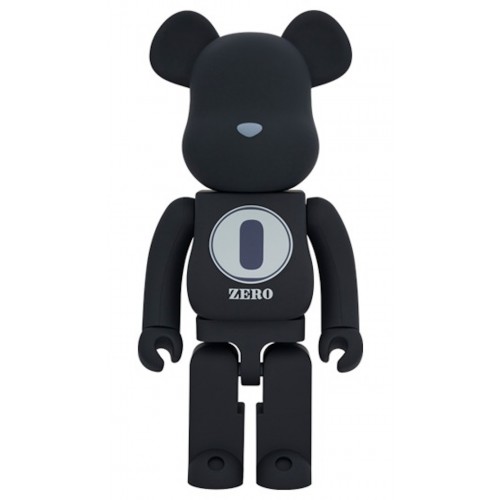 Оригинальная большая фигурка Bearbrick ROBERT INDIANA x fragmentdesign 1000% Black/White - 70см