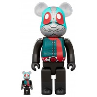 Набор фигурок (7см и 28см) Bearbrick Shin Kamen Rider No. 2+1 100% & 400% Set