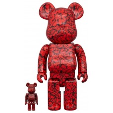 Набор фигурок (7см и 28см) Bearbrick Shun Sudo "Mr.Scarlet" 100% & 400% Set