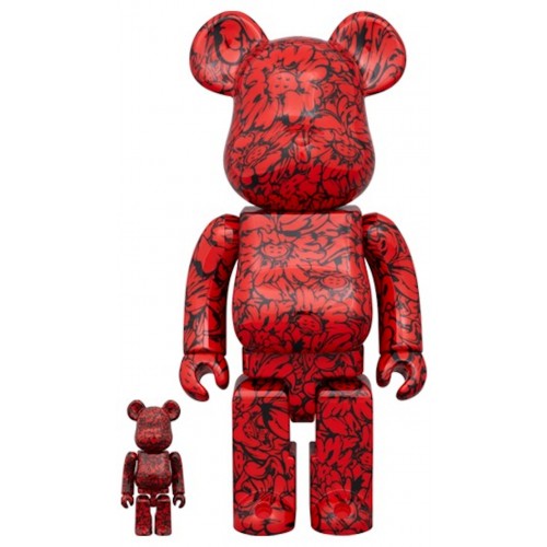 Оригинальный набор фигурок Bearbrick Shun Sudo "Mr.Scarlet" 100% & 400% Set - 7см и 28см