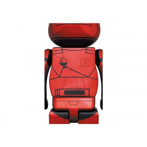 Набор из двух фигурок Bearbrick Sith Trooper 100% & 400% Set Red Chrome Ver. - 7см и 28см.