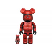 Bearbrick Sith Trooper 100% & 400% Set Red Chrome Ver.