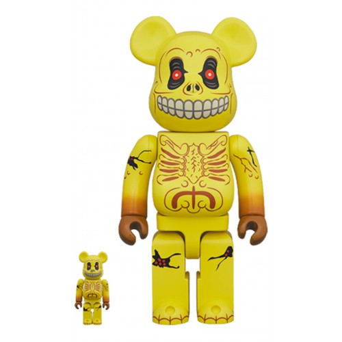 Оригинальный набор фигурок Bearbrick SKULL FACE 100% & 400% Set - 7см и 28см