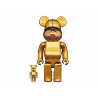 Набор фигурок (7см и 28см) Bearbrick Sorayama x 2G 100% & 400% Set Gold Ver.