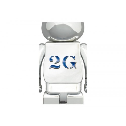 Оригинальная большая фигурка Bearbrick Sorayama x 2G 1000% Silver Ver. - 70см
