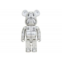 Bearbrick x BAPE x Hajime Sorayama Camo Shark 1000% Silver