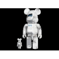 Bearbrick SORAYAMA x Daniel Arsham 100% & 400% Set Silver