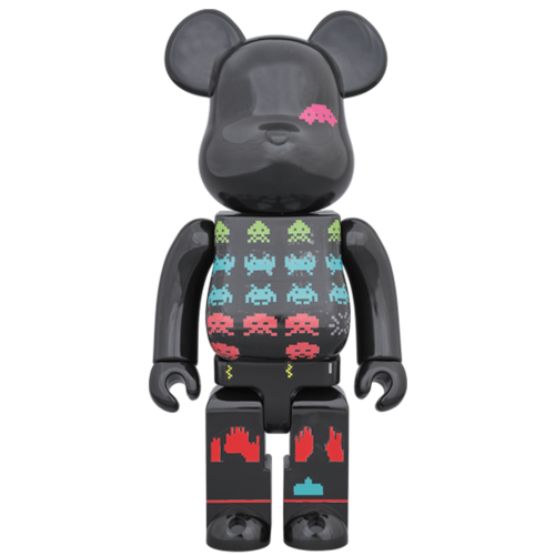 Оригинальная фигурка Bearbrick Space Invaders 400% Black - 28см