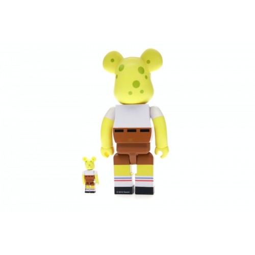 Набор из двух фигурок Bearbrick Spongebob 100% & 400% Set Yellow - 7см и 28см.