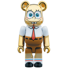 Bearbrick Spongebob Gold Chrome 100% & 400% Set Gold