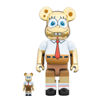 Bearbrick Spongebob Gold Chrome 100% & 400% Set Gold