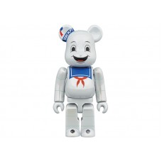 Bearbrick Stay Puft Marshmallow Man 100% & 400% Set White Chrome Ver.