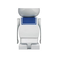 Bearbrick Stay Puft Marshmallow Man 100% & 400% Set White Chrome Ver.