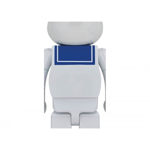 Оригинальная большая фигурка Bearbrick Stay Puft Marshmallow Man 1000% White Chrome Ver. - 70см