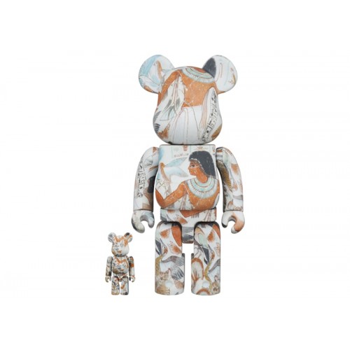 Оригинальный набор фигурок Bearbrick The British Museum (Tomb-Painting of Nebamun) 100% & 400% Set - 7см и 28см