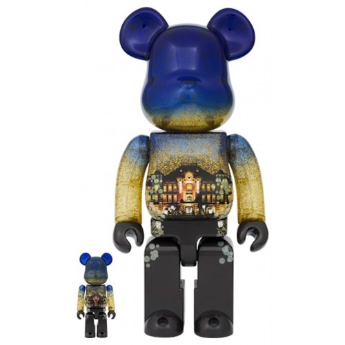 Оригинальный набор фигурок Bearbrick Tokyo Station Marunouchi Station Building Model Light Up Ver. 100% & 400% Set - 7см и 28см