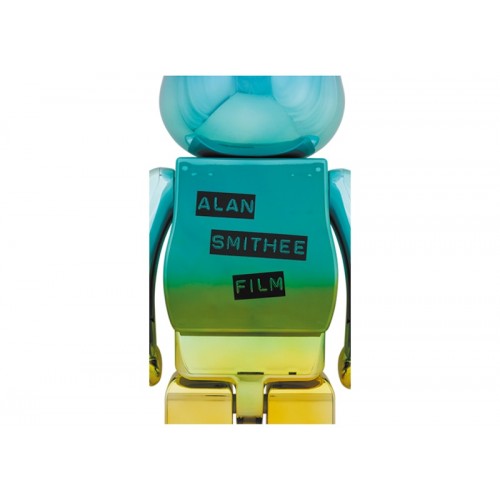Оригинальная большая фигурка Bearbrick UFO Alan Smithee Film Light Up 1000% Multi Chrome - 70см