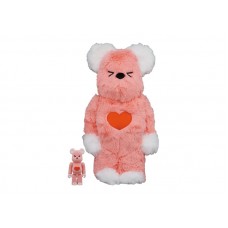 Набор фигурок (7см и 28см) Bearbrick Valmuer (Poppies) 100% & 400% Set Pink
