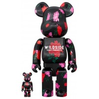 Набор фигурок (7см и 28см) Bearbrick Wildside Yohji Yamamoto Peony 100% & 400% Set