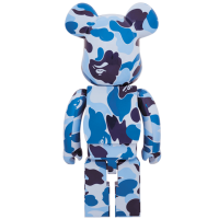 Bearbrick x A Bathing Ape ABC Camo 1000% Blue