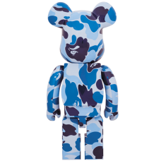 Bearbrick x A Bathing Ape ABC Camo 1000% Blue
