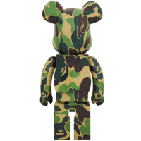 Bearbrick x A Bathing Ape ABC Camo 1000% Green