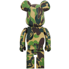 Bearbrick x A Bathing Ape ABC Camo 1000% Green
