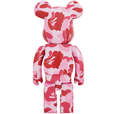 Bearbrick x A Bathing Ape ABC Camo 1000% Pink