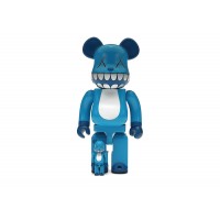 Набор фигурок (7см и 28см) Bearbrick x a-nation KAWS Chompers 100% & 400% Set Blue
