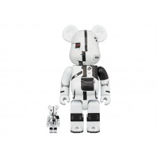 Набор фигурок (7см и 28см) Bearbrick x Acronym 100% & 400% Set White Chrome