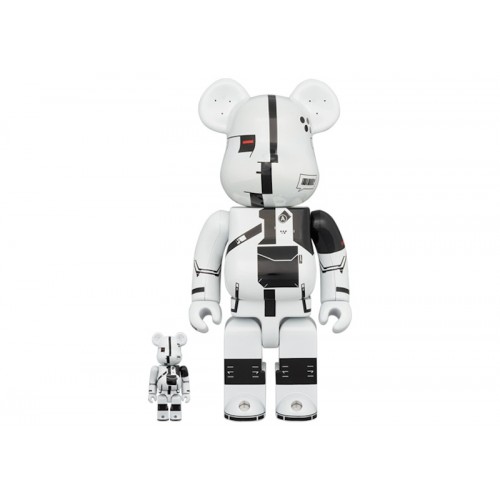 Оригинальный набор фигурок Bearbrick x Acronym 100% & 400% Set White Chrome - 7см и 28см