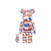 Набор фигурок (7см и 28см) Bearbrick x Andy Warhol Brillo (2022) 100% & 400% Set
