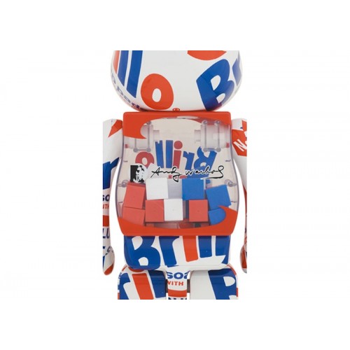 Оригинальная большая фигурка Bearbrick x Andy Warhol Brillo (2022) 1000% - 70см