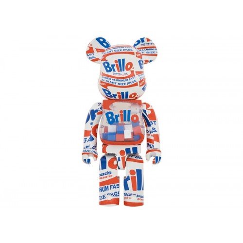 Оригинальная большая фигурка Bearbrick x Andy Warhol Brillo (2022) 1000% - 70см