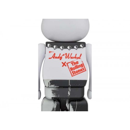 Оригинальный набор фигурок Bearbrick x Andy Warhol x The Rolling Stones (Sticky Fingers) 100% & 400% Set - 7см и 28см