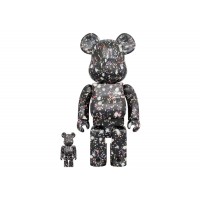 Набор фигурок (7см и 28см) Bearbrick x Anever 100% & 400% Set Black