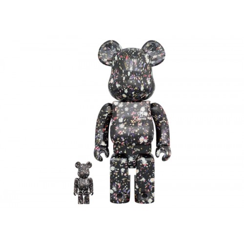 Оригинальный набор фигурок Bearbrick x Anever 100% & 400% Set Black - 7см и 28см