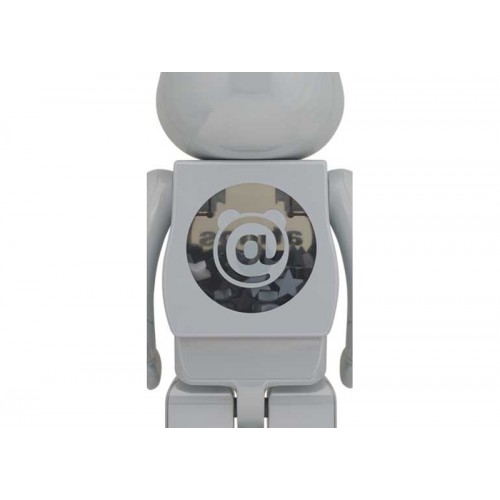Оригинальная большая фигурка Bearbrick x atmos 1000% White Chrome Ver. - 70см