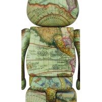 Bearbrick x atmos Aged Map 100% & 400% Set