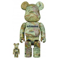 Набор фигурок (7см и 28см) Bearbrick x atmos Aged Map 100% & 400% Set