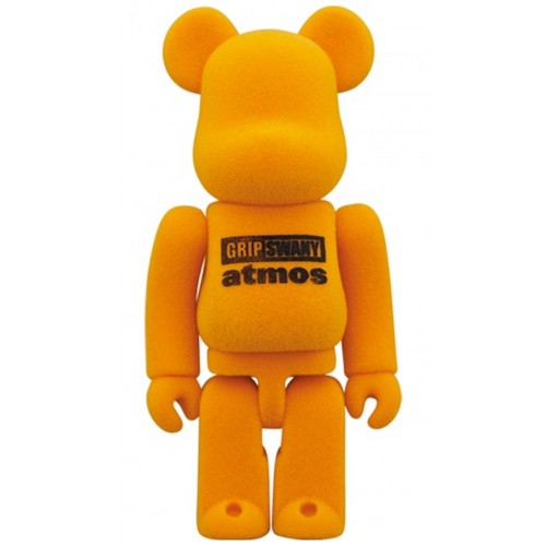 Оригинальный набор фигурок Bearbrick x atmos x GRIPSWANY 100% & 400% Set Orange - 7см и 28см