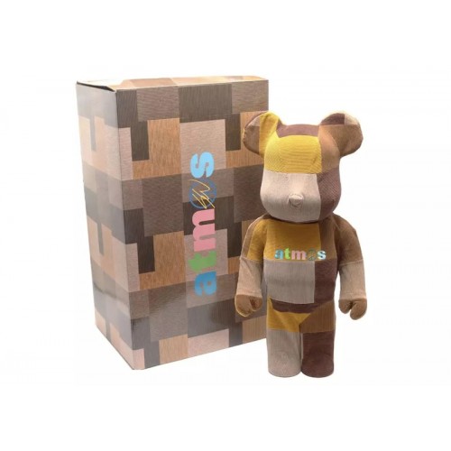 Оригинальная большая фигурка Bearbrick x atmos x Sean Wotherspoon 1000% Brown - 70см