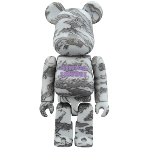 Оригинальный набор фигурок Bearbrick x Atmos x Solebox 100% & 400% Set Grey - 7см и 28см